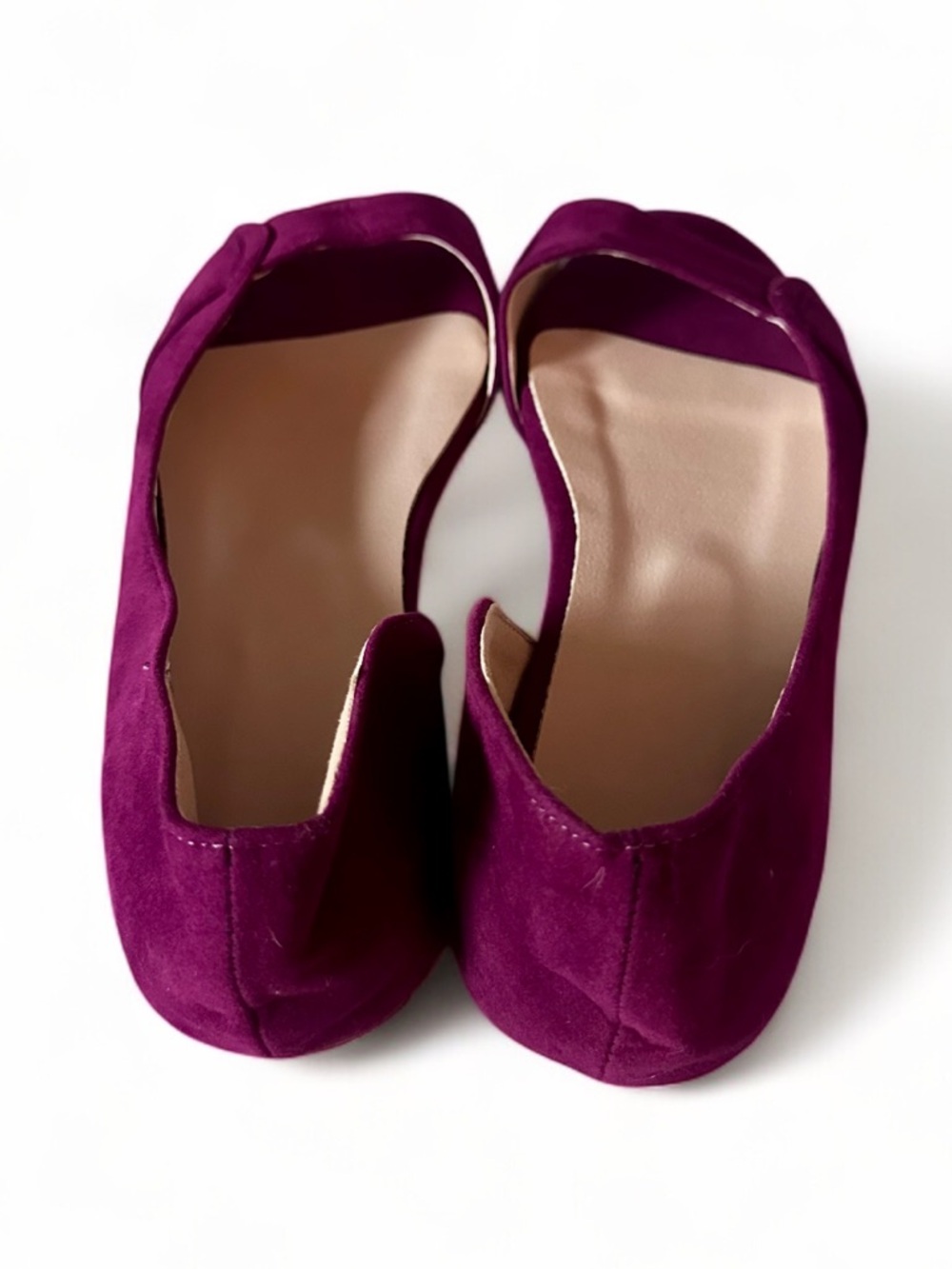 Women’s Open-Toe Slingback Flats in Plum - Picture 12 of 13